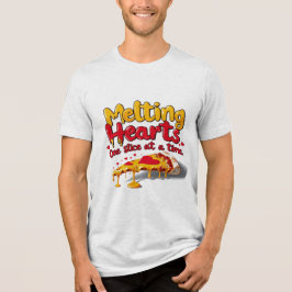 Schmelzende Herzen, eine Scheibe für einen T - Shi Tri-Blend Shirt