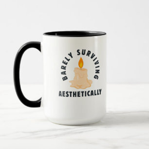 Schmelzende Kerze "Ästhetisch gerade noch so überl Tasse
