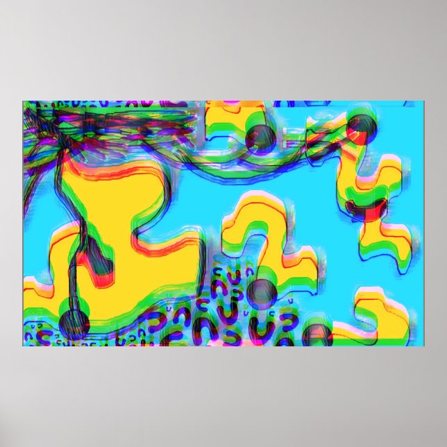 Schmelzende Memphis-Vibes III Poster (Vorne)