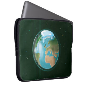 Schmelzende Polkappen der Erde. Laptopschutzhülle