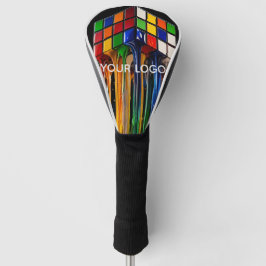 Schmelzender Regenbogen-Chrom-Rubik-Würfel Golf Headcover