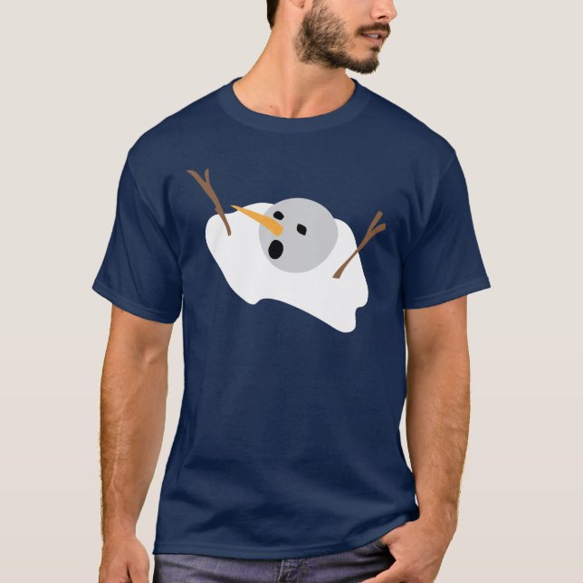 Schmelzender Schneemann T-Shirt (Vorderseite)