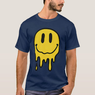 Schmelzendes gelbes Smiley-Gesicht Geschmolzenes g T-Shirt