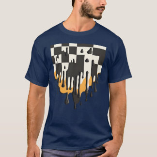 Schmelzendes Schachbrett lustig T-Shirt