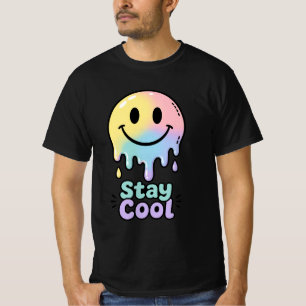 Schmelzendes Smiley-Gesicht Herren T-Shirt – Coole