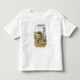 Schmelzendes und werfendes Gold im aztekischen Kleinkind T-shirt
