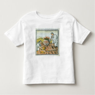 Schmelzendes und werfendes Gold im aztekischen Kleinkind T-shirt