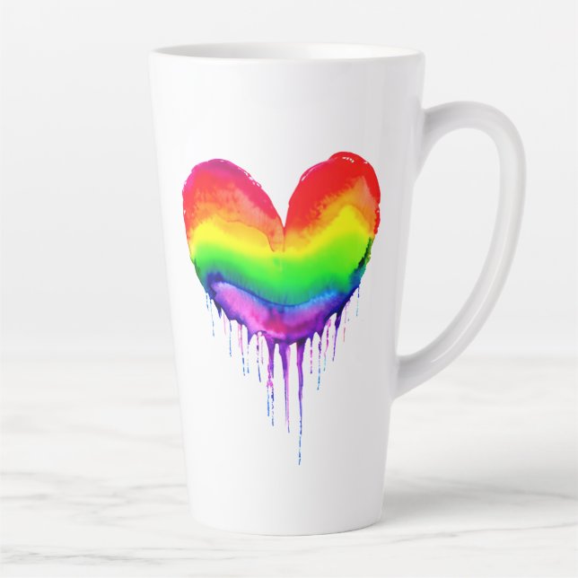 Schmelzherz | Liebe Liebe LGBTQIA+ Milchtasse (Rechts)