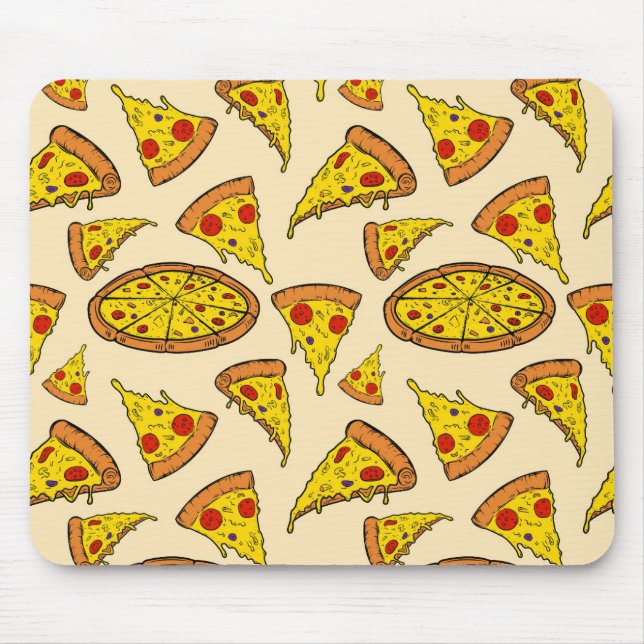 Schmelzkäse Pizza Muster Mousepad (Vorne)