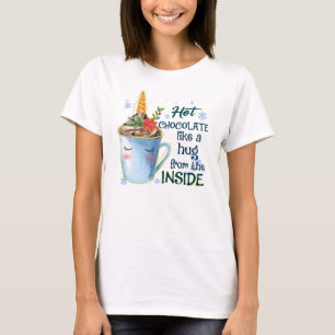 Schmelztablette Gemütlicher Einhorn Winter T-Shirt