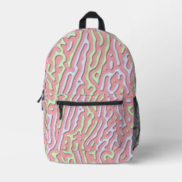 Schmelztes Kawaii Icecream - Rosa & Grün Bedruckter Rucksack