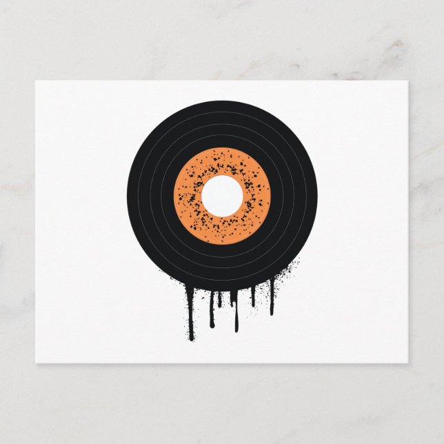 Schmelztiegel Vinyl lp Record Einladungspostkarte (Vorderseite)