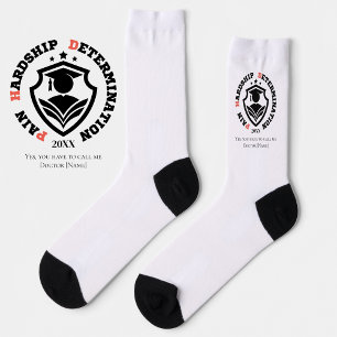 Schmerz, Härte, Entschlossenheit – Lustiger PhD-Zi Socken