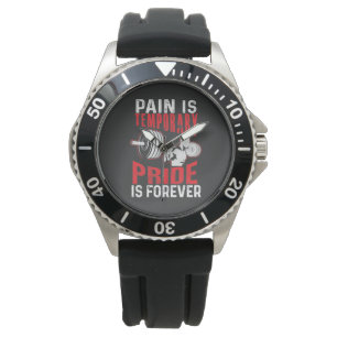 Schmerz ist vorübergehend Stolz ist für immer Armbanduhr