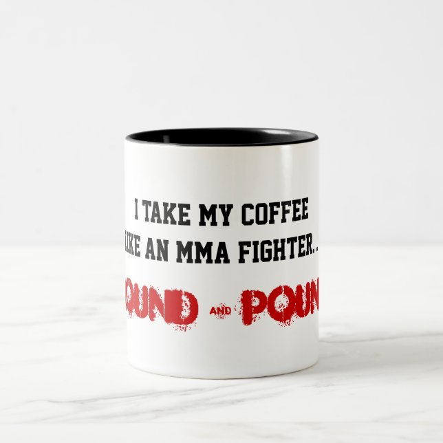 Schmerz-Stern Mixed Martial Arts-Ground&Pound Zweifarbige Tasse (Mittel)