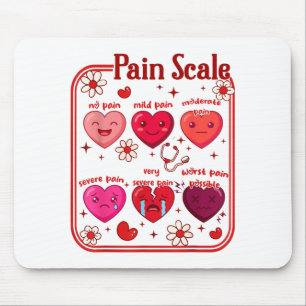 Schmerzbewertung Herz Candy Trauma Krankenschweste Mousepad