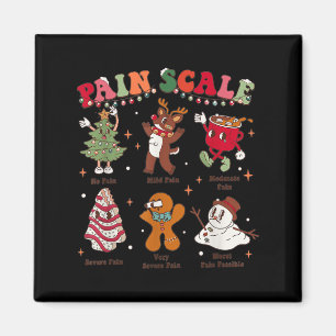 Schmerzbewertung Retro-Weihnachten Krankenpfleger  Magnet