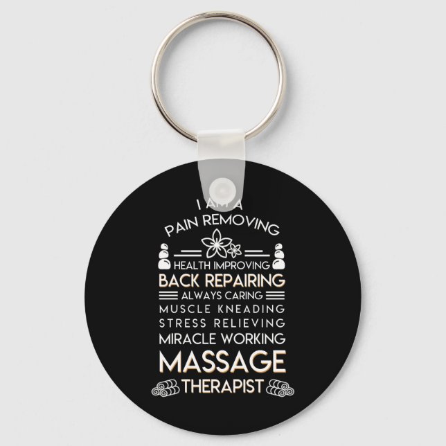 Schmerzen des Massagetherapeuten Entfernen der Ges Schlüsselanhänger (Vorderseite)