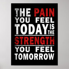 Schmerzen ist Stärke Gym Fitness Motivierend Poste Poster