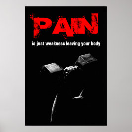 Schmerzhafte Bodybuilding Fitness Inspirationsdumm Poster