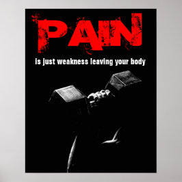 Schmerzhafte Bodybuilding Fitness Inspirationsdumm Poster