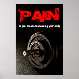Schmerzhafte Bodybuilding Fitness Inspirationsdumm Poster
