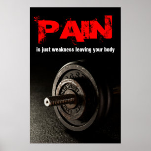 Schmerzhafte Bodybuilding Fitness Inspirationsdumm Poster