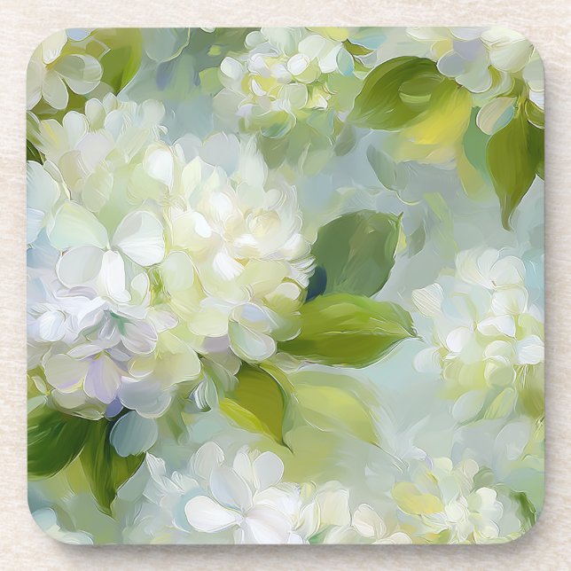 Schmerzhaftes Hydrangea-Muster Getränkeuntersetzer (Vorderseite)