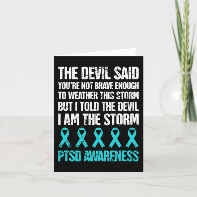 Schmerzhaftes posttraumatisches Stress Ptsd-Bewuss Karte (Vorderseite)