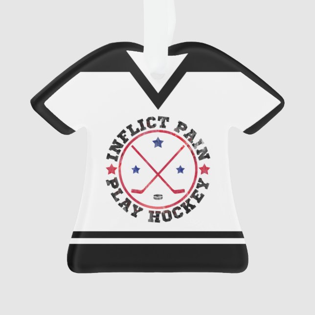 Schmerzhockey, anpassbare Jersey Ornament (Vorderseite)