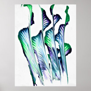 Schmerzlinderer 1 Lila Blumen Abstract Art Druck Poster