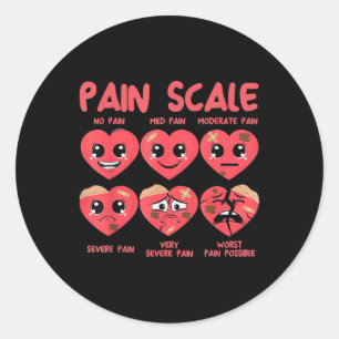 Schmerzskala Herz Candy Trauma Nurse Triage Valent Runder Aufkleber