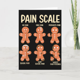 Schmerzskala Lustiger Gingerbread Man Weihnachtskr Karte