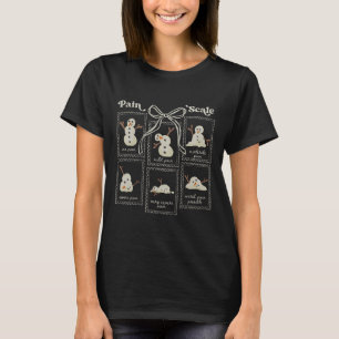 Schmerzskala Schneemann Weihnachten Trauma Kranken T-Shirt