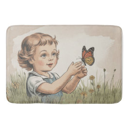 Schmetterling 70er badematte