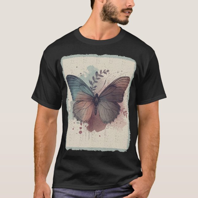 Schmetterling Abstrakt 01 T-Shirt (Vorderseite)