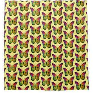 SCHMETTERLING ABSTRAKT DUSCHVORHANG