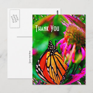 Schmetterling-Abstrakt-Natur-Dankeschön-Postkarte Postkarte