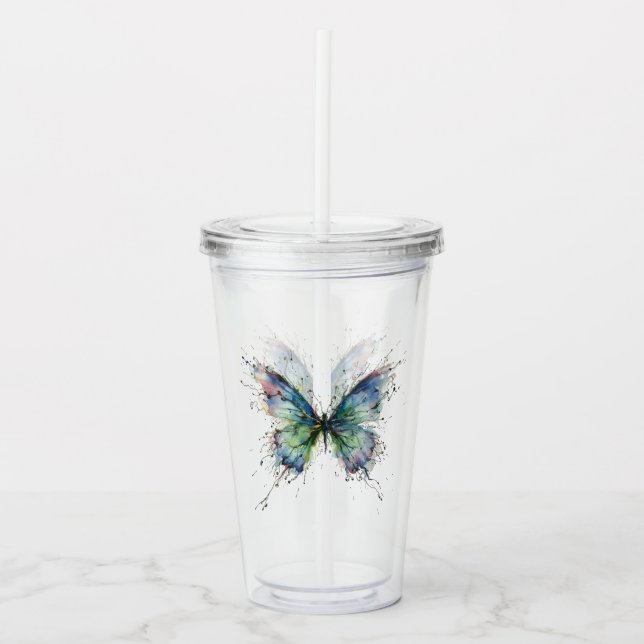 Schmetterling Acryltrinkbecher (Vorderseite)