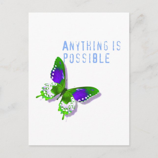Schmetterling Alles ist möglich Postkarte (Vorderseite)