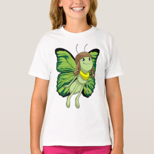 Schmetterling als Pilot mit Pilotenhut T-Shirt