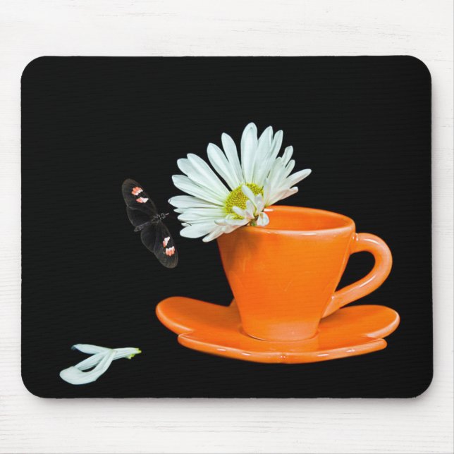 Schmetterling am Abend im Teecup Mousepad (Vorne)