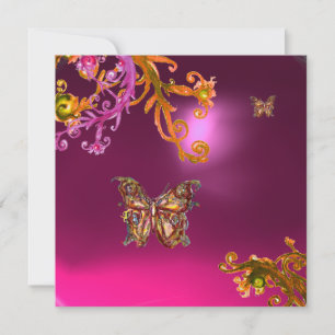 SCHMETTERLING AMETHYST,lila hellrosa gelb braun Einladung