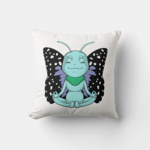 Schmetterling an Yoga-Stretching-Legen Kissen