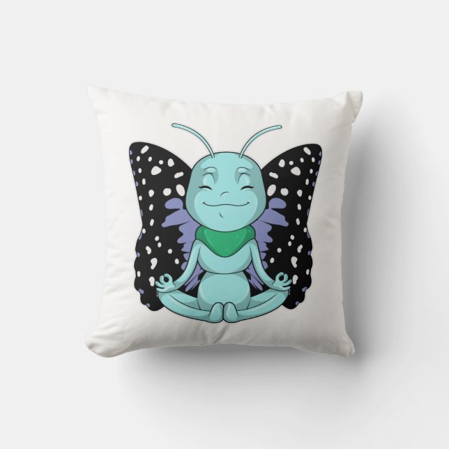 Schmetterling an Yoga-Stretching-Legen Kissen (Vorderseite)