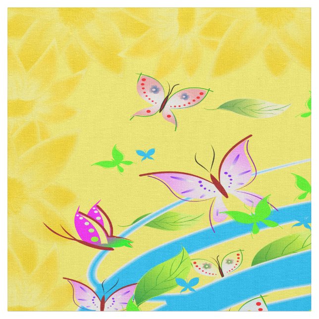 Schmetterling Art 12 Custom Fabric Stoff (Nahaufnahme)