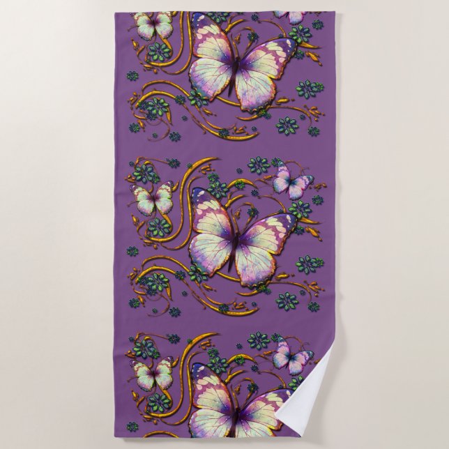 Schmetterling Art 6B Strandhandtuch (Vorderseite)