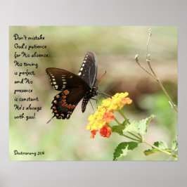 Schmetterling auf Bläserverse aus Deuteronomie 31: Poster