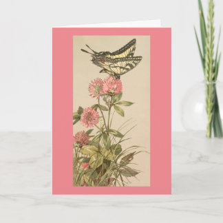 Schmetterling auf Blume Dankeschön Karte
