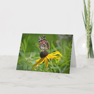 Schmetterling auf Blume Notecard Karte